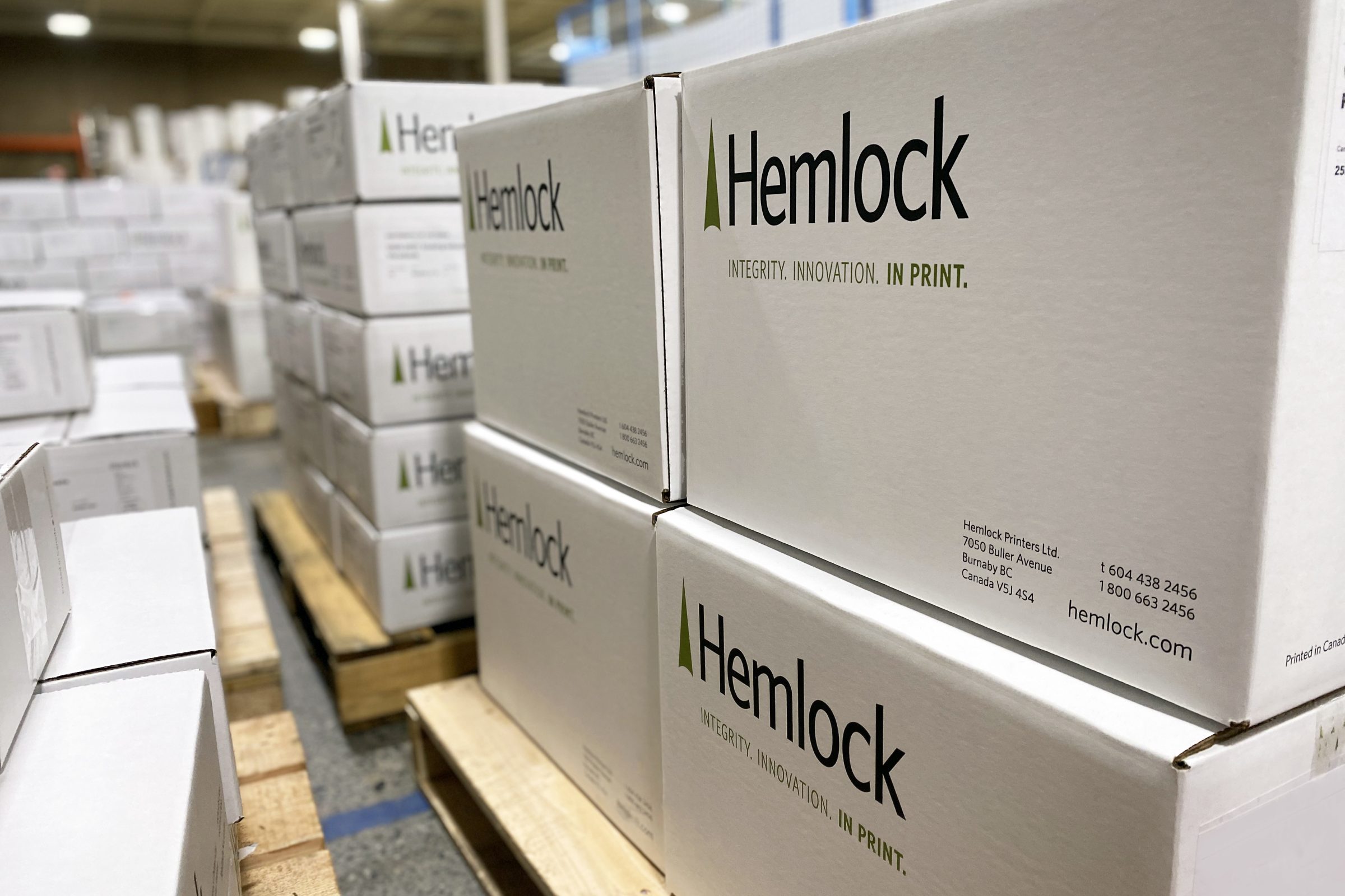 Sustainable packaging for Hemlock's shipping cartons