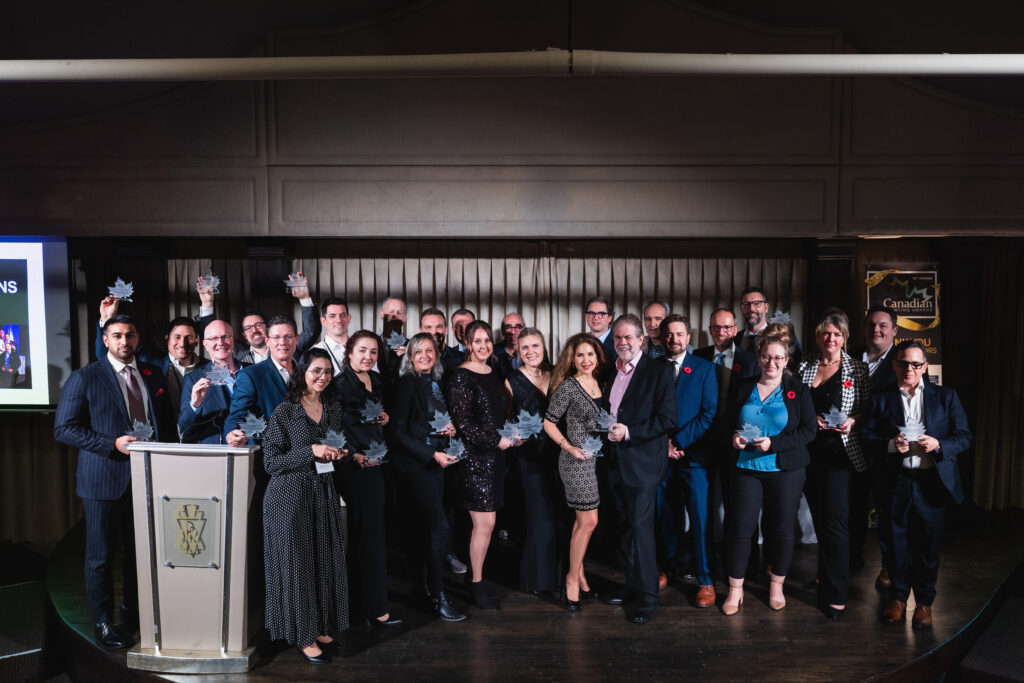 A group shot at the Canadian Printing Awards
